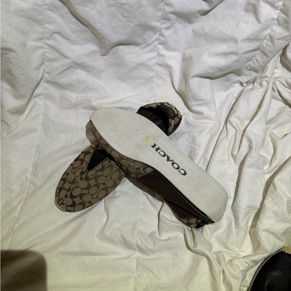 Coach Pandora Flat Canvas shoes size 10 Brown - Picture 3 of 3